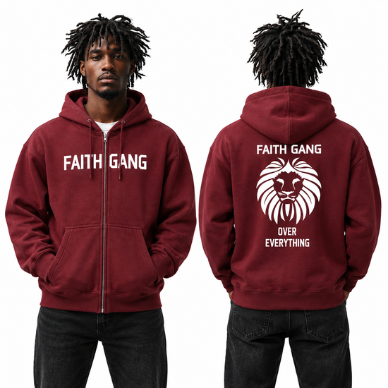Faith Gang® Over Everything Zip Hoodie