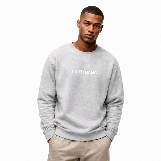 Faith Gang® Crewneck Sweatshirt (multiple color options) White Design
