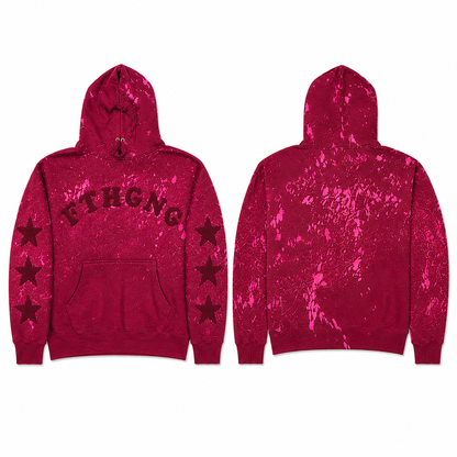 FTH GNG® Star Acid Wash Hoodie