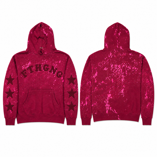 FTH GNG® Star Acid Wash Hoodie