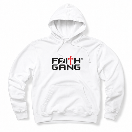 Faith Gang® White Original Hoodie
