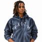 Faith Gang® Arched Black Tie-Dye Pullover Hoodie (unisex)