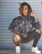 Faith Gang Arched Black Tie-Dye Pullover Hoodie (unisex)