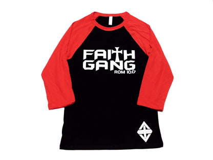 Faith Gang Baseball Tee (Red/Black)