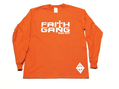 Faith Gang Texas Orange Long Sleeve Unisex Tee