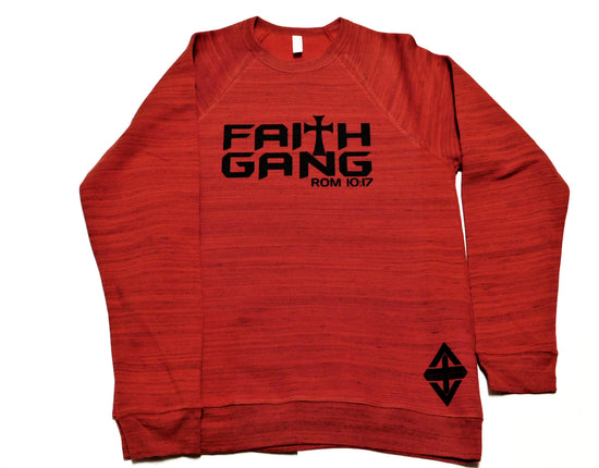 Faith Gang Red Marble Crewneck (Unisex)