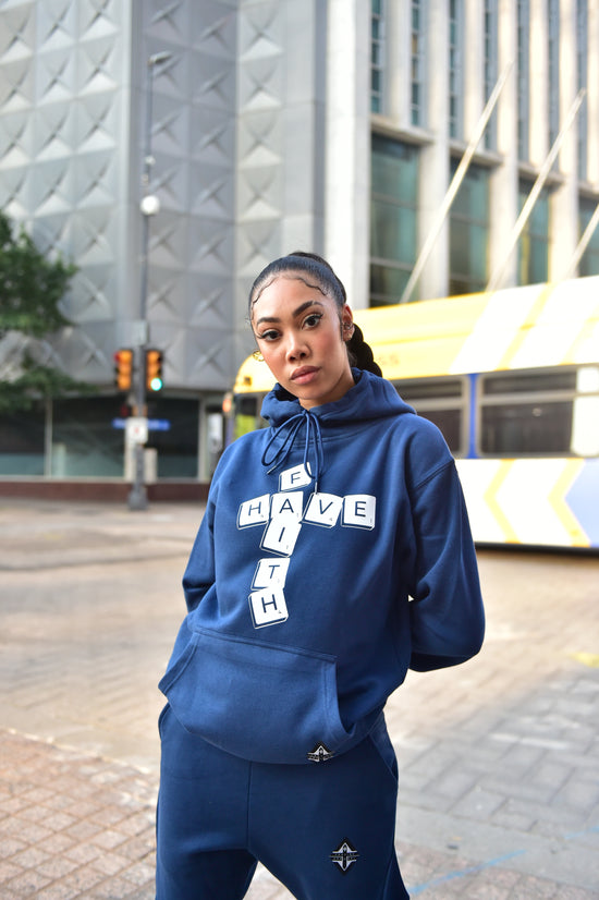 Conjunto de sudadera y pantalón deportivo premium Have Faith Scrabble (varios colores)