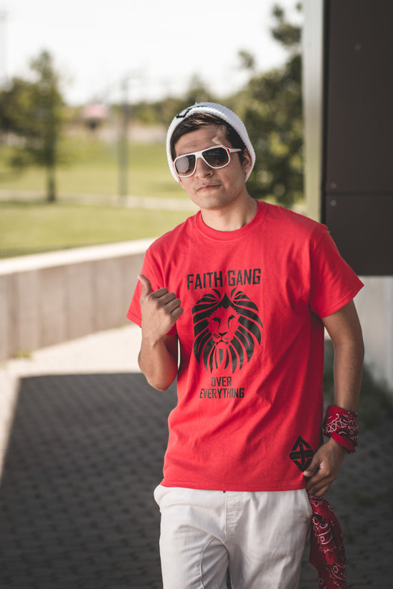 Faith Gang Over Everything Red/Black Tee (multiple color options)