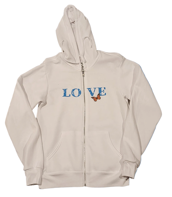 Love Unisex fleece Zip Hoodie (multiple color options)